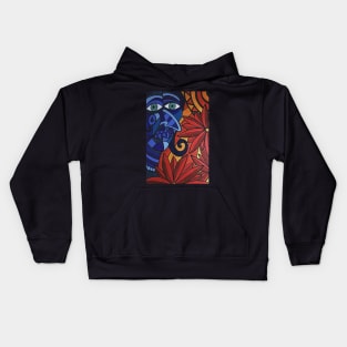 triste mujer Kids Hoodie